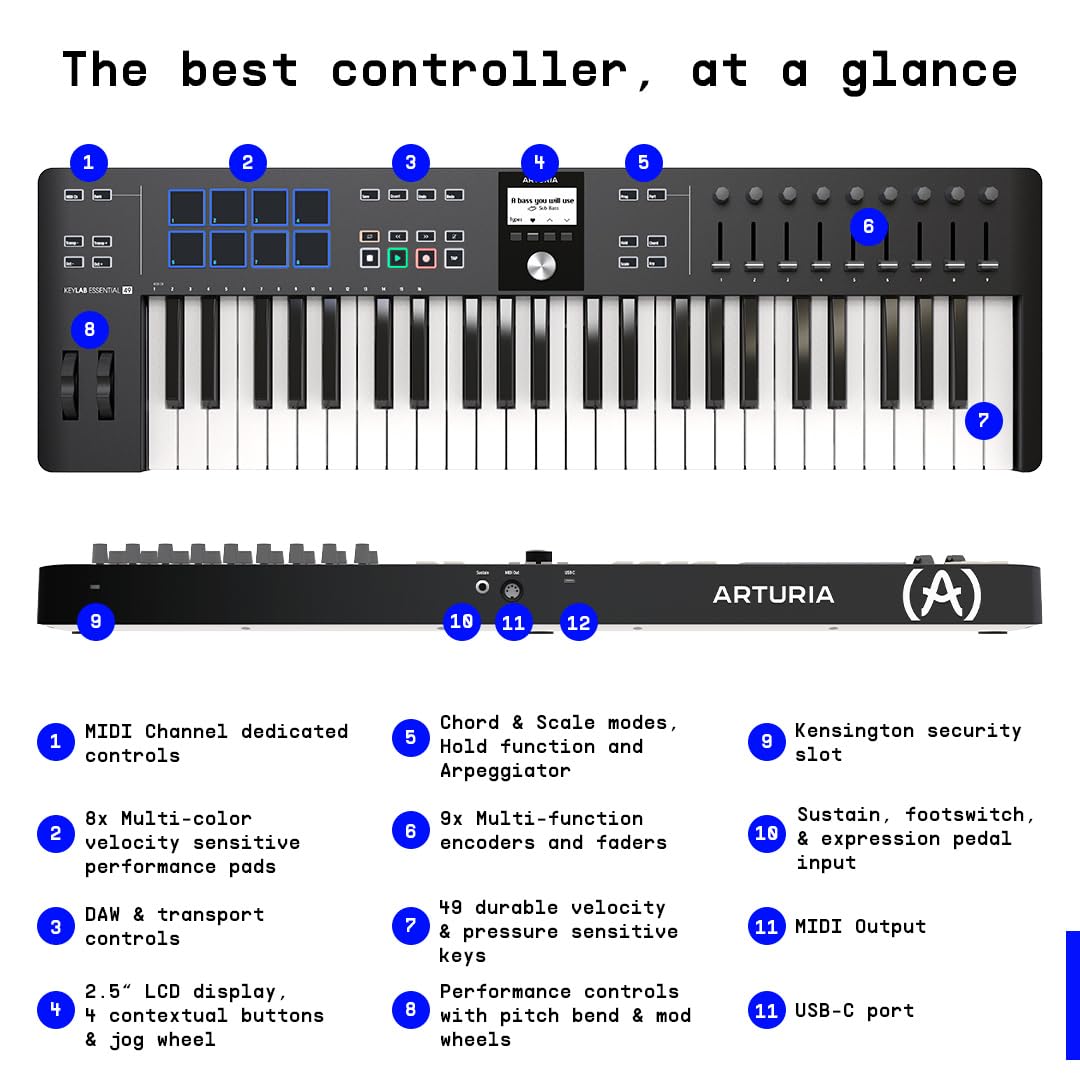 Amazon | ARTURIA MIDI キーボード コントローラー KeyLab Essential